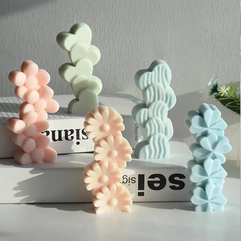 Четыре солнечных цветов четыре листа клевера ароматическая свеча гипсовое