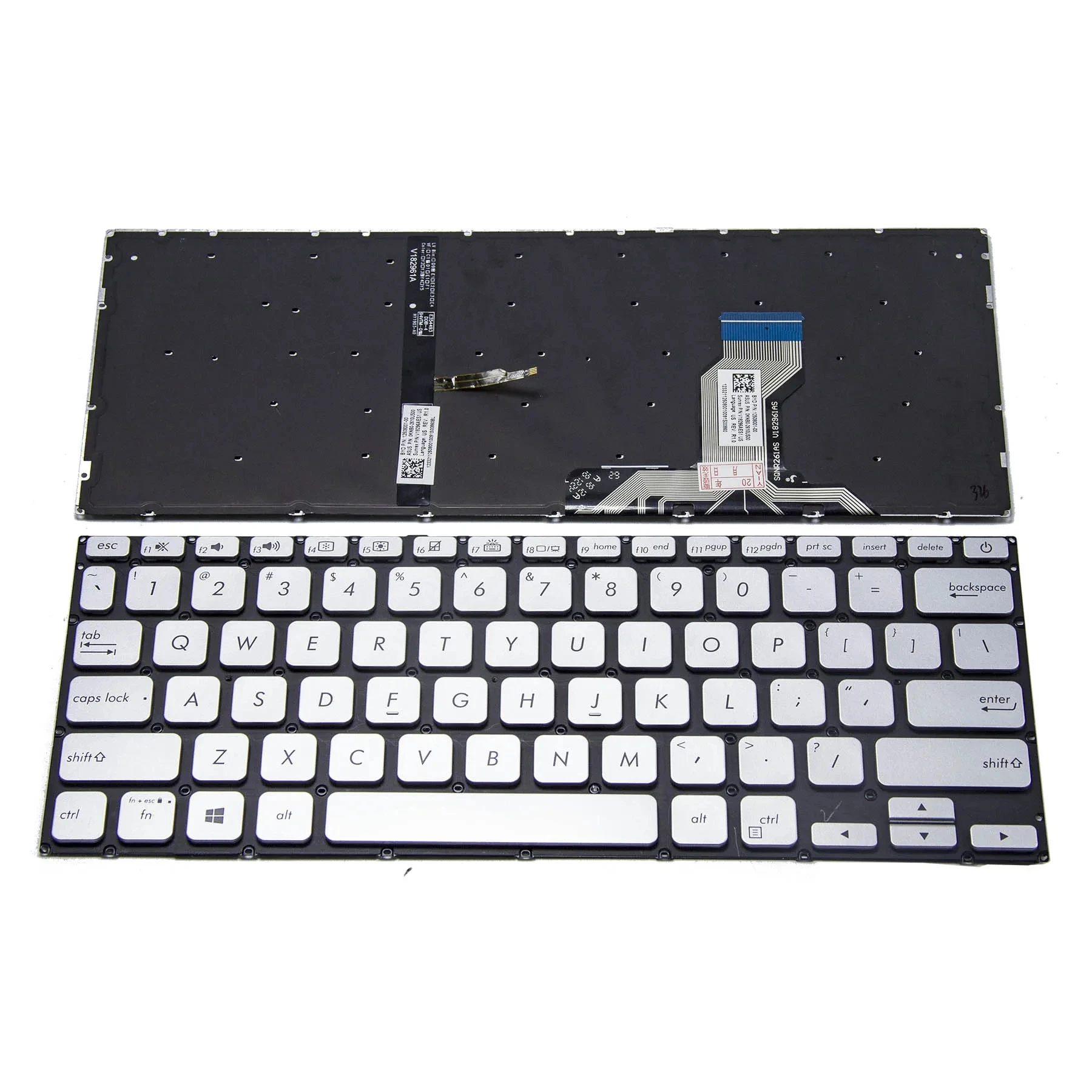 Для ASUS VivoBook 14 X420 X420F X420FA X420U A420F A420 A420U S420 S420UA P1411F P1411FA Silver US RU русская клавиатура с