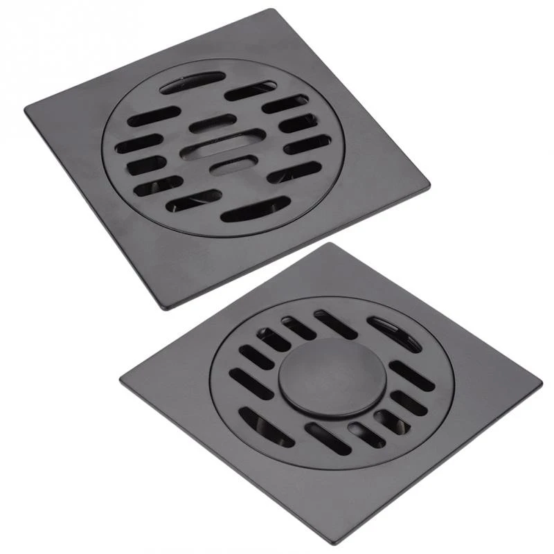 

2X Stainless Steel Floor Drain Heavy Duty Floor Drain Cover Home Bathroom Shower Waste Drainer Floor Drain Black No.1