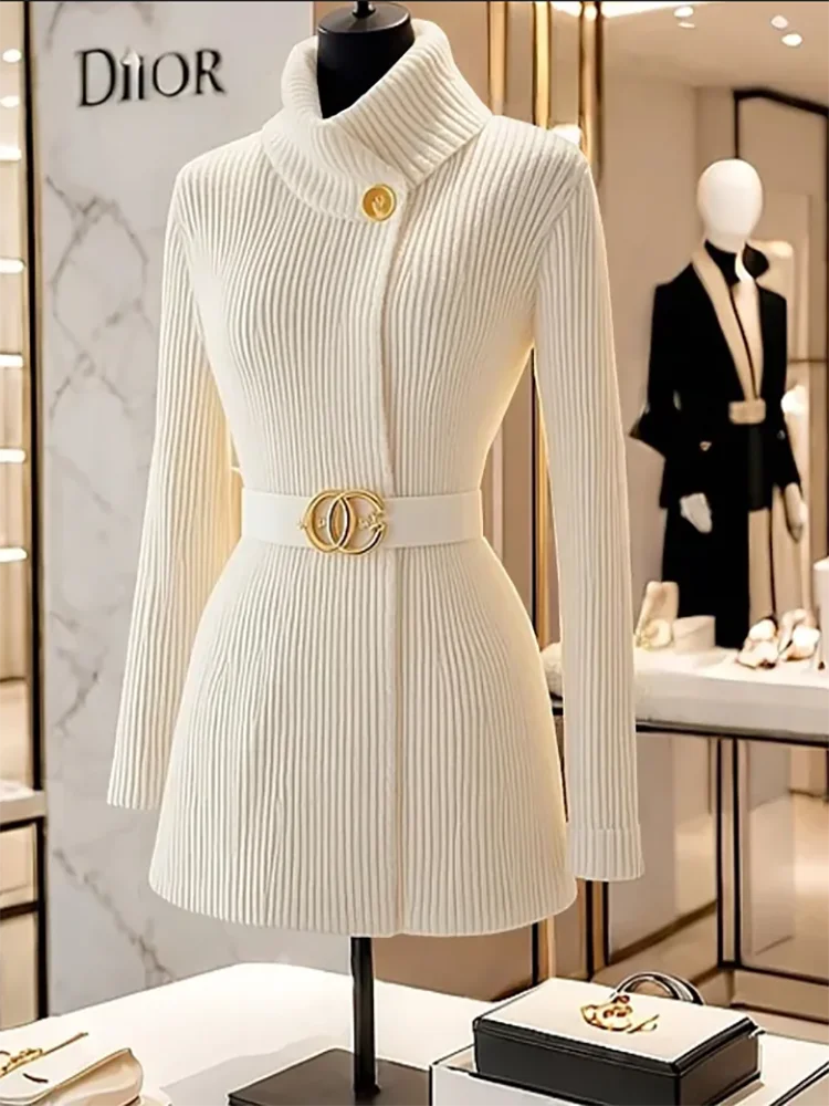 Осень-зима 2022 новый вязаный свитер женская верхняя одежда тонкий уникальный