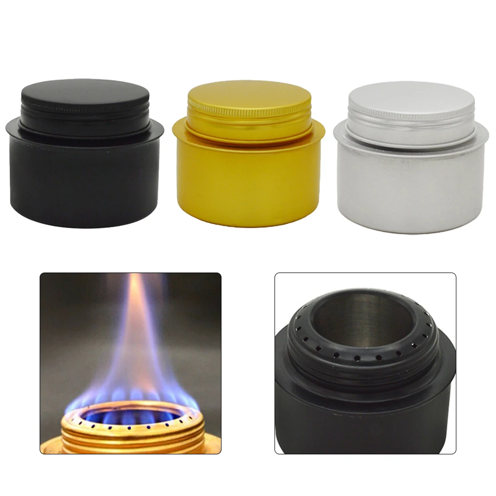 Портативная Спиртовая Плита Для Кемпинга 120 Мл С Крышкой Серебристая Золотистая