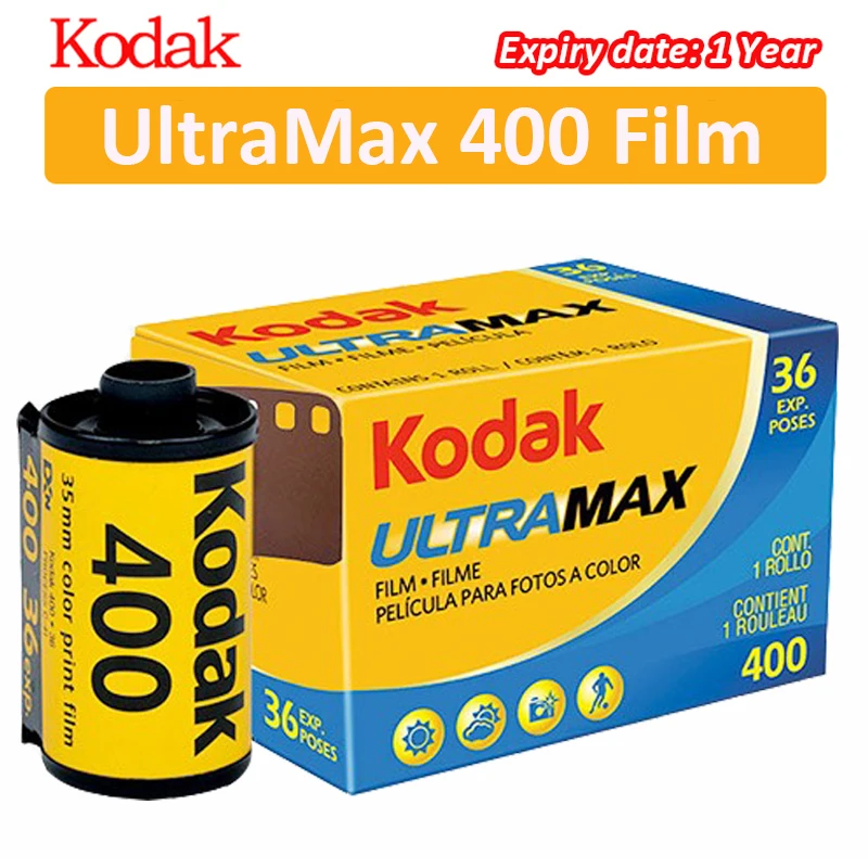 

1 рулон KODAK UltraMax 400 цветная 35 мм пленка 36 экспозиций в рулоне подходит для камеры M35 / M38