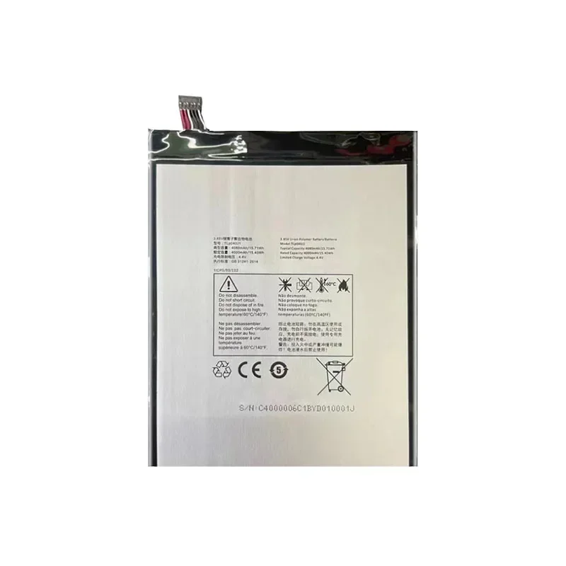 Сменный аккумулятор TLp040K7 TLp040J1 емкостью 4080 мАч для планшета Alcatel A30 4G LTE 9024W 8 0