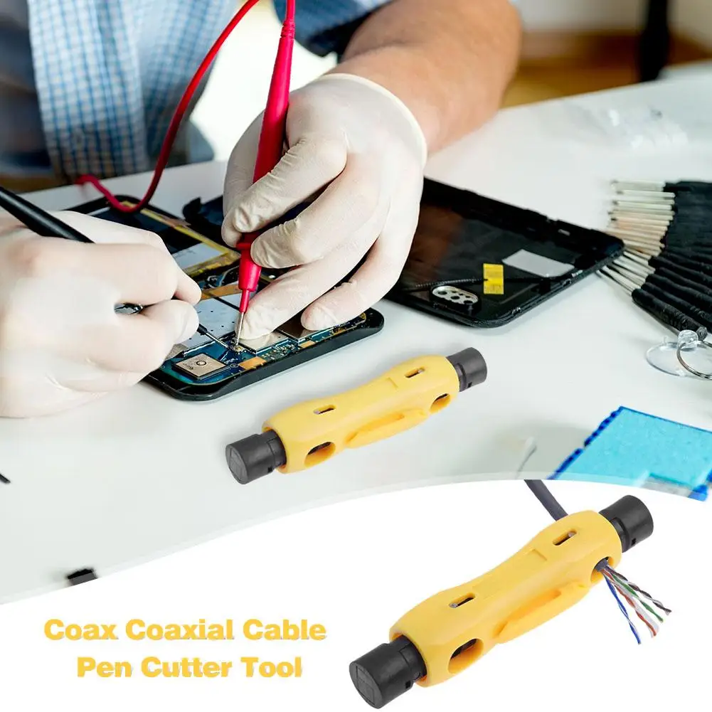 

Coax Coaxial Cable Wire Pen Cutter Stripper Stripping Tool for RG59 RG6 RG7 RG11 High Quality Wire Stripping Pliers Tool