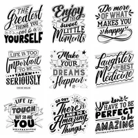 enjoy make your happy amazing sentence letter words clear silicone stamps clear stamp decorate cards embossing paper craft new