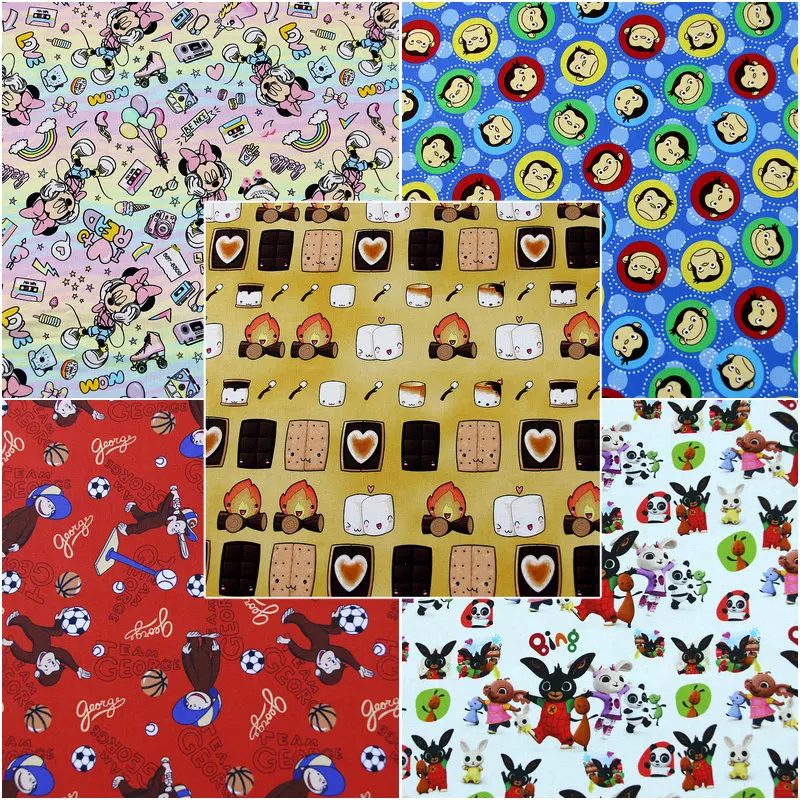 Хлопчатобумажная ткань Disney Sea Princess Minnie для детской одежды текстильный чехол дома