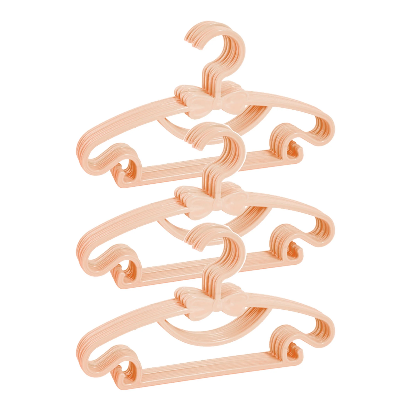 

30pcs Nursery Home Cute Baby Pants Skirt Dress PP Mini Non Slip Space Saving Kids Clothes Hanger Ultra Thin With Bowknot