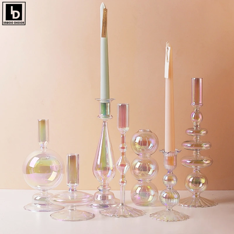 S Jar Candlesticks Candelabra Bubble Vase Nordic Home Decor Lantern Wedding Dining Desk Decoration Ornaments