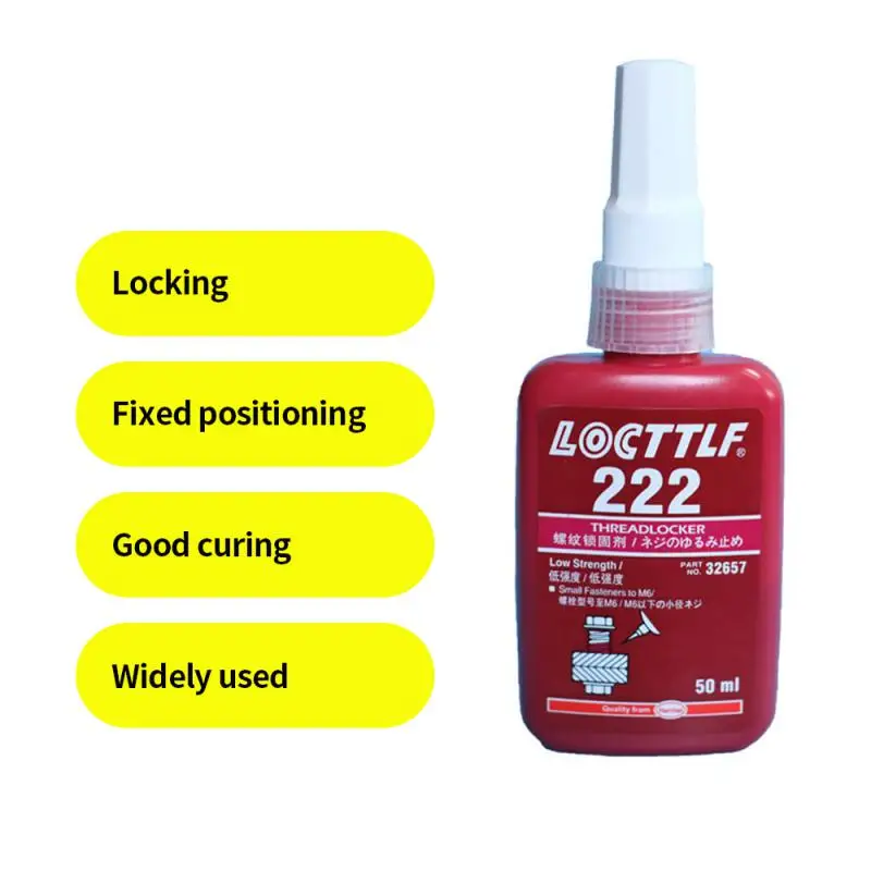 

Oil Resistance Anaerobic Adhesive Accessories Tools 222 Locking Adhesive Thread Seal Lock Glue Home Accessories Screw Glue 50ml