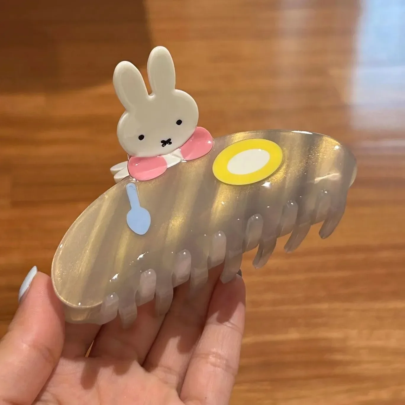 Фото Kawaii Miffy Sweet Заколка для волос Мультфильм Заколка на затылке Милая девушка Заколка с челкой в виде сердца для девочек День рождения Рождественский подарок №3