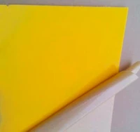 1pcs t3mm 400x400mm yellow matte acrylic board plastic plexiglass plate