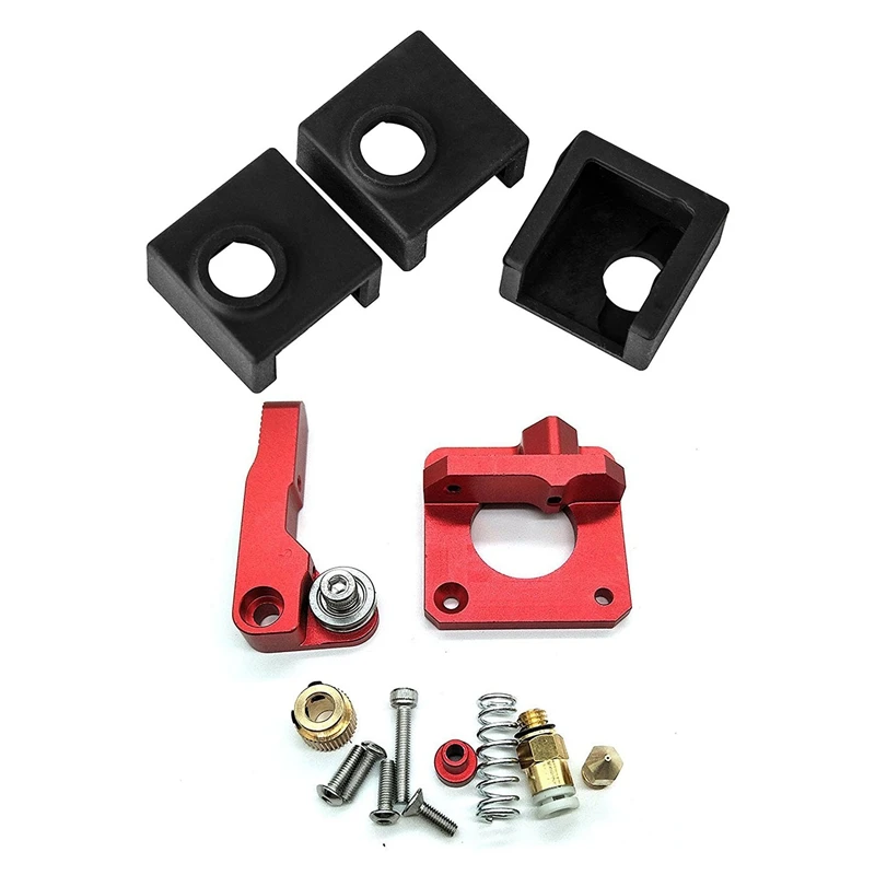 

Алюминиевый 3d-экструдер Mk8 Creality, комплект для обновления, 3 силиконовых чехла для 3D принтера Ender 3 Cr-10, 1 шт.