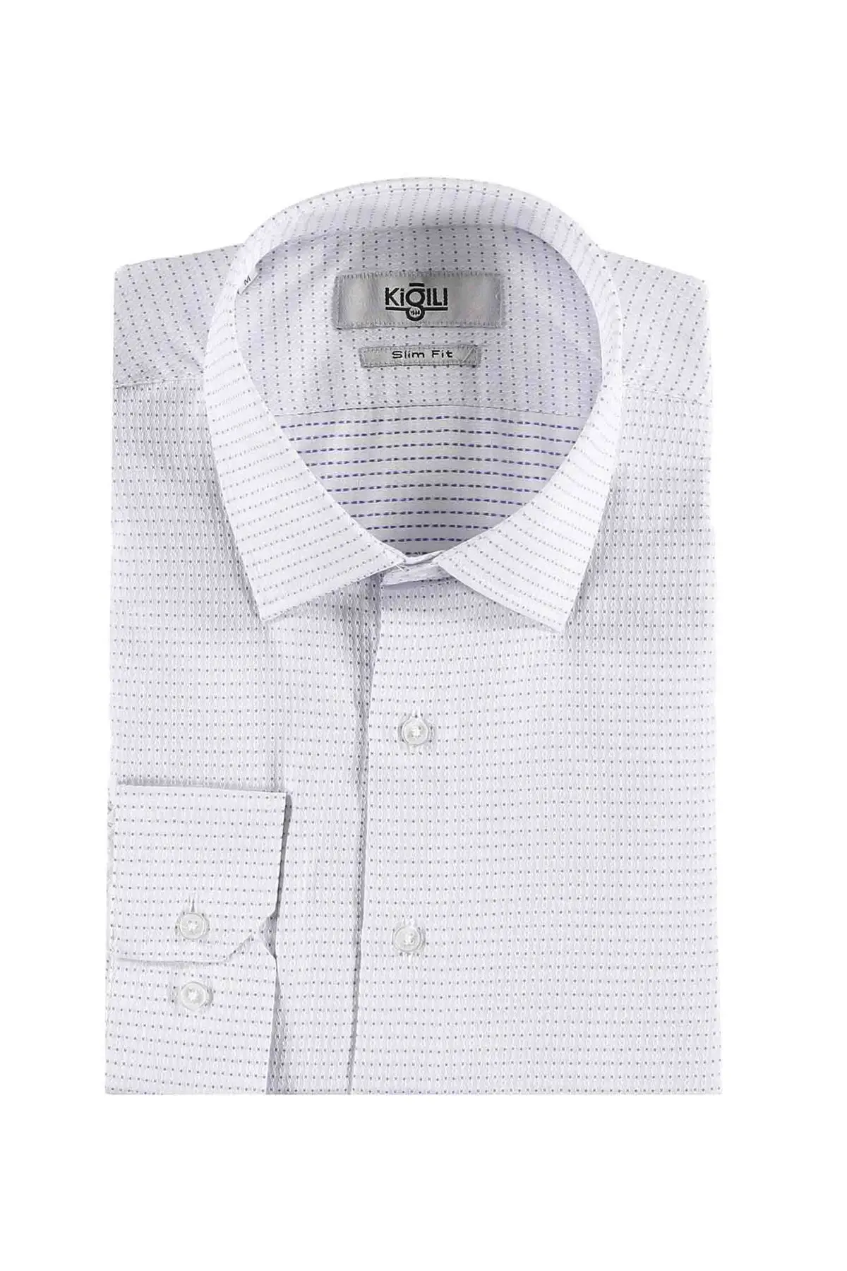 

Облегающая рубашка с длинным рукавом и узором