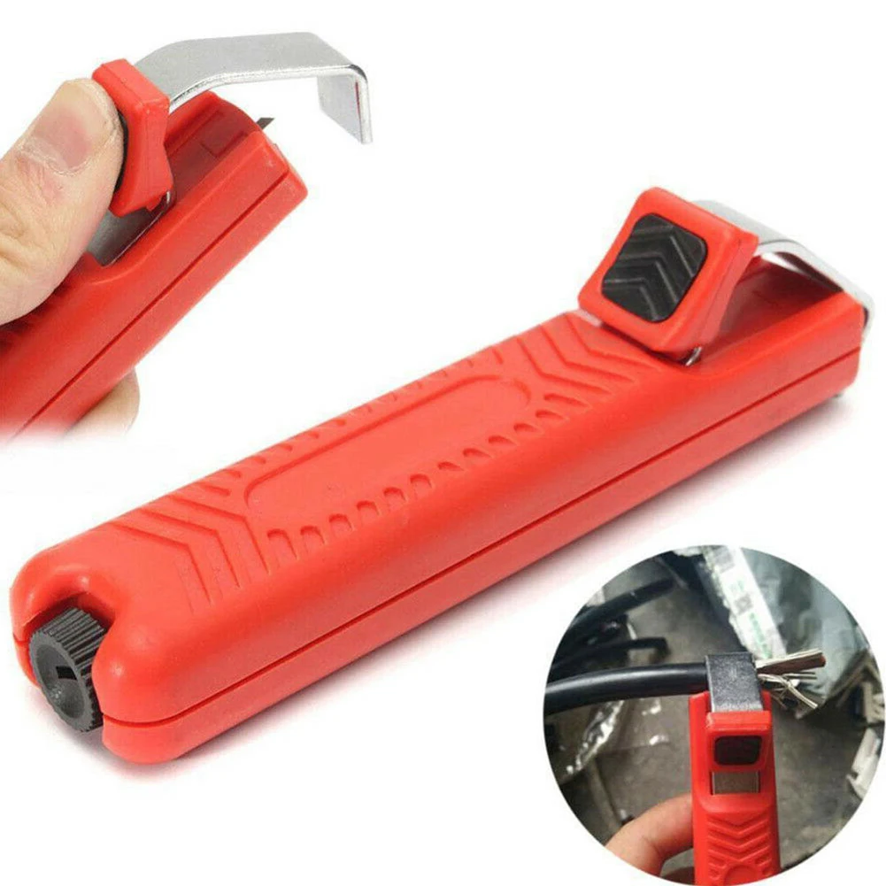 

Cable Knife Stripper Wire Stripping Tools Plastic Handle Diameter 8-28mm PVC Electrician Knife Adjustable Cable Stripping Knife