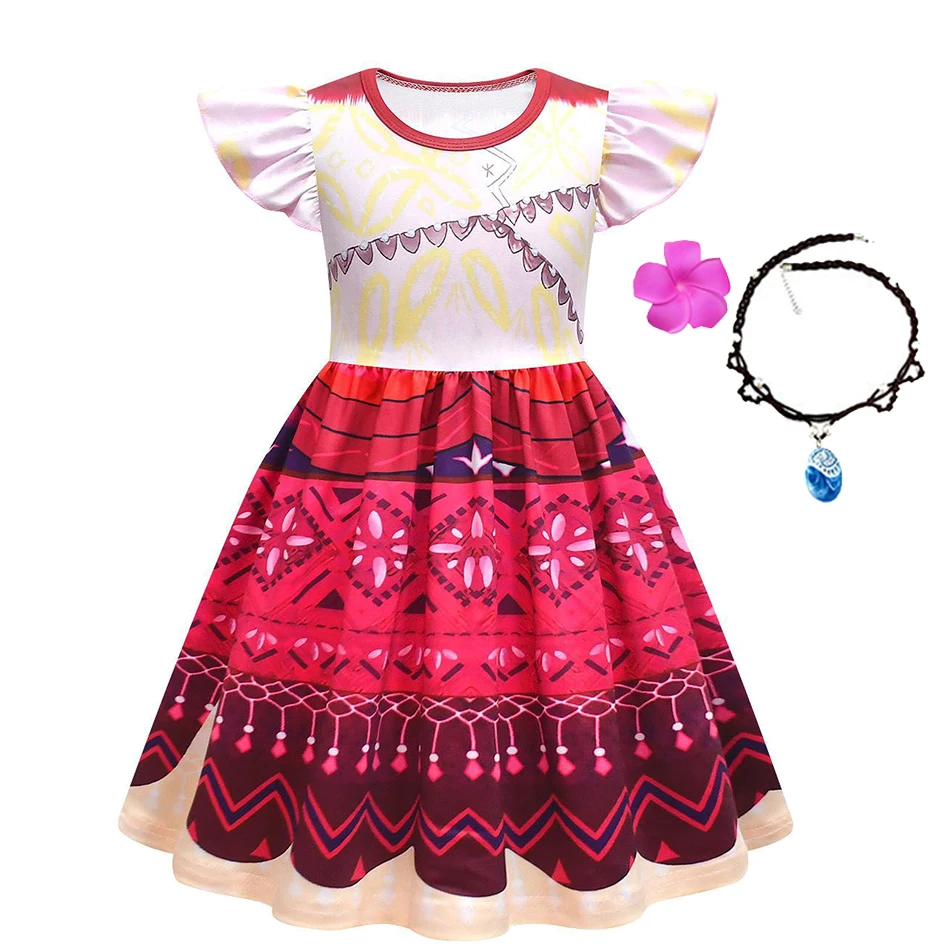 Костюмы для косплея принцессы Моаны девочек из фильма 2 детское платье дня