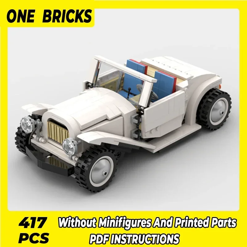 Технические Moc Bricks классическая модель автомобиля винтажный суперкар модульные