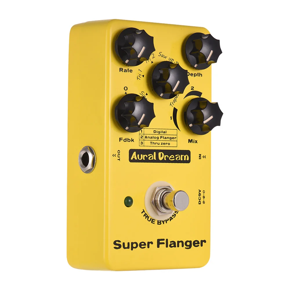

Super Flanger Gitaar Effect Pedaal 3 Flanger Modes Aluminium Legering Shell True Bypass Gitaar Pedaal Voor Gitaar Accessoires