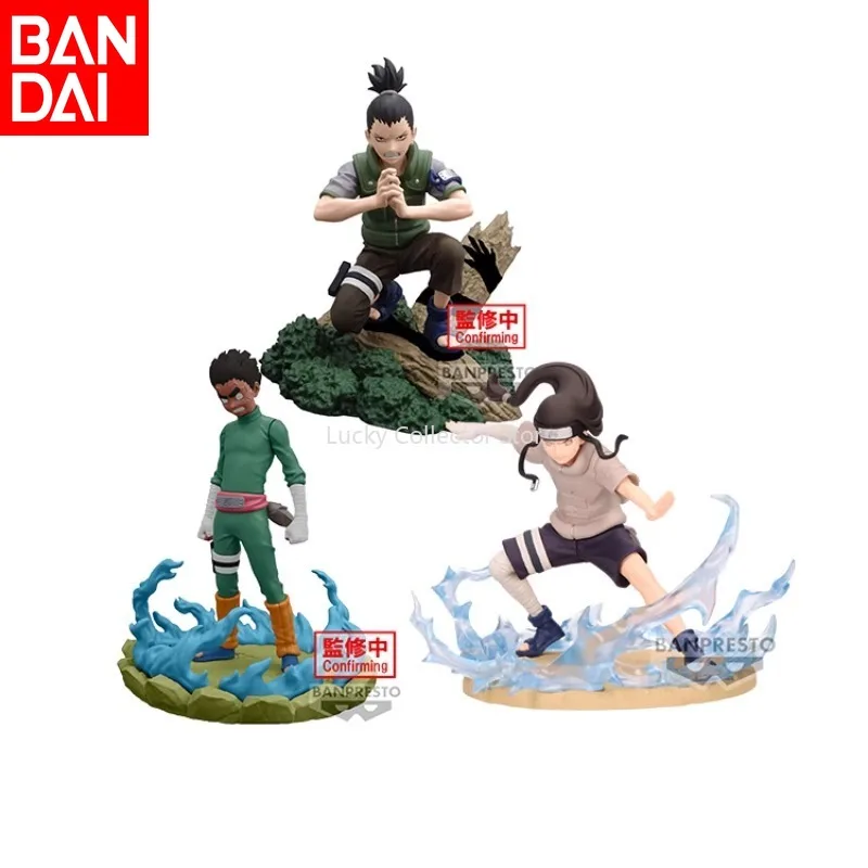 Bandai 100% натуральная Наруто воспоминающая сага Nara Shikamaru Rock Lee ПВХ кукла игрушка