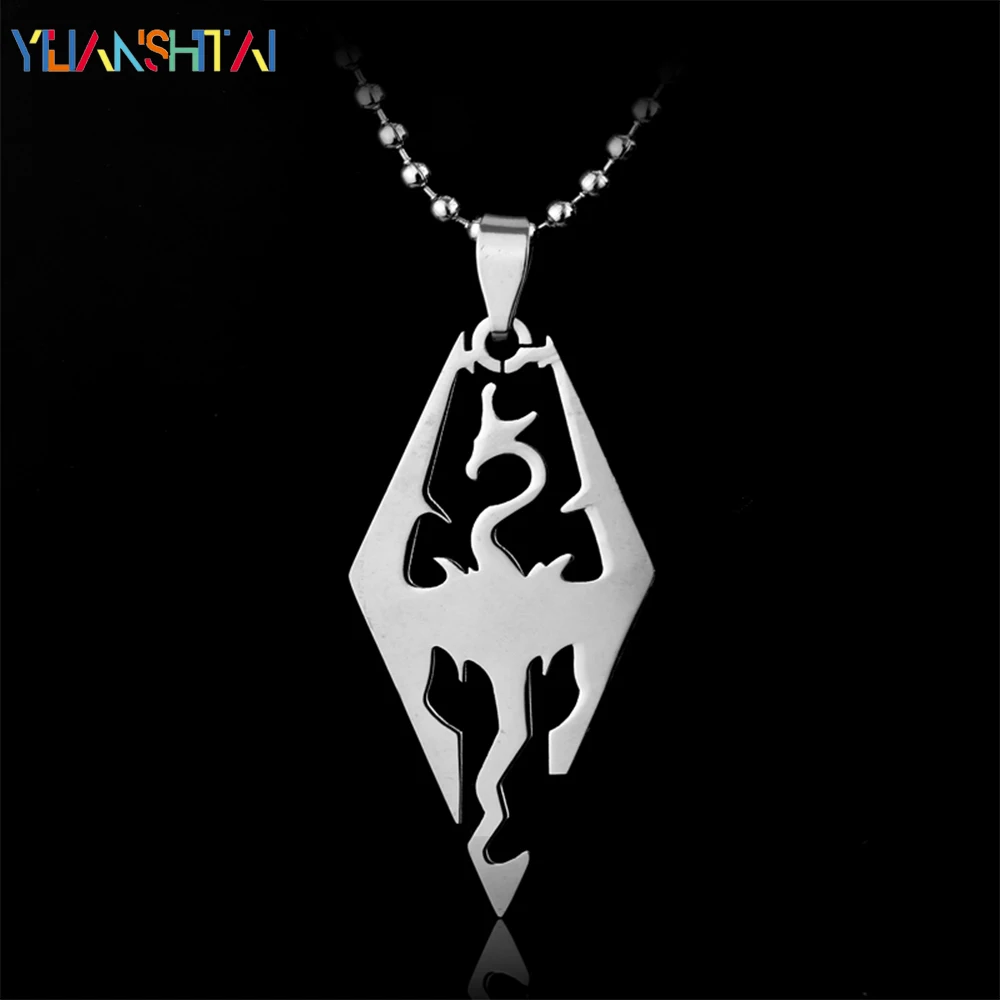 

The Elder Scrolls V Skyrim Legendary Edition Steam Stainless Steel Pendant Necklace Gifts For Fans Movie Jewelry Accessories