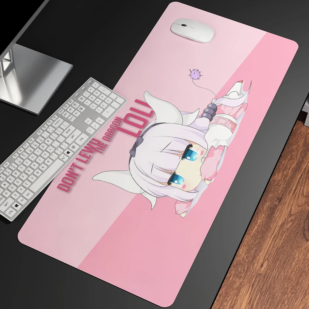 

Kanna Cute Mouse Pad Anime Large Mousepad Gamer Computer Kawaii Keyboard Pink Table Mat Desk for Teen Girls for Bedroom