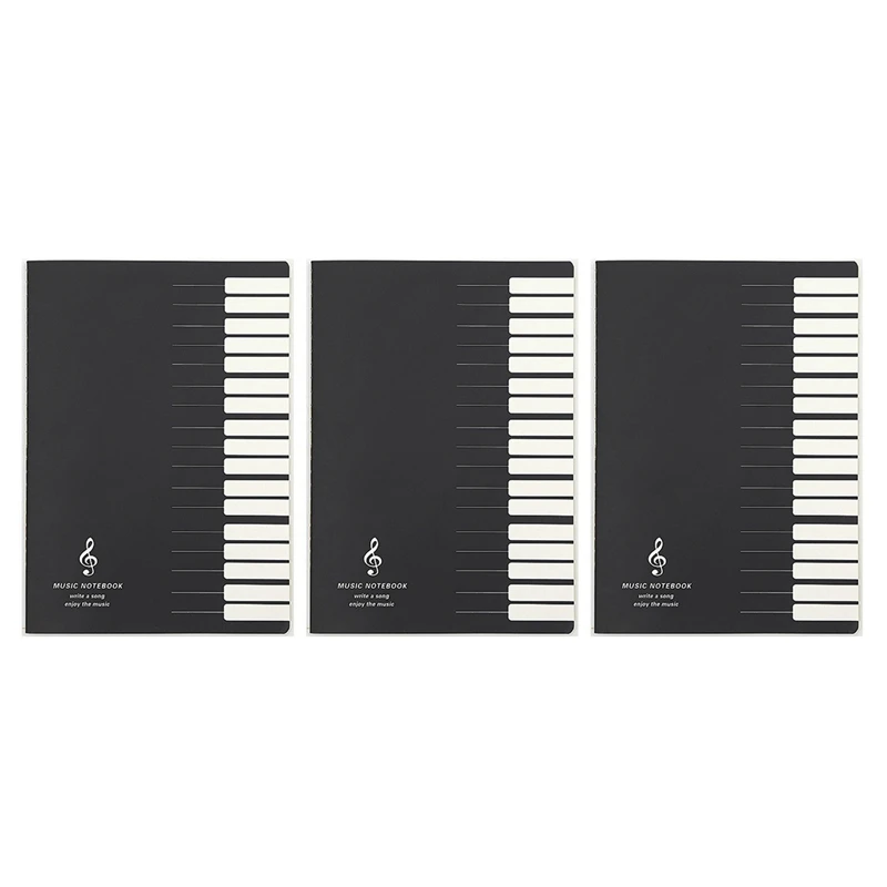 

3X Five Lines Music Notes Notebook Music Tab Staff Stave Notebook