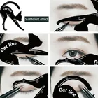 Инструмент для макияжа глаз шаблон для глаз моделирующая модель легкого макияжа кошка линии трафареты подводка для глаз карточка кошка линии подводка для глаз трафареты черный Pro