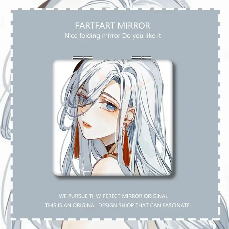 Anime Game Genshin Impact Cosplay Shenhe Merch Kawaii Small Compact Pocket Cosmetic Mirror Double-sided