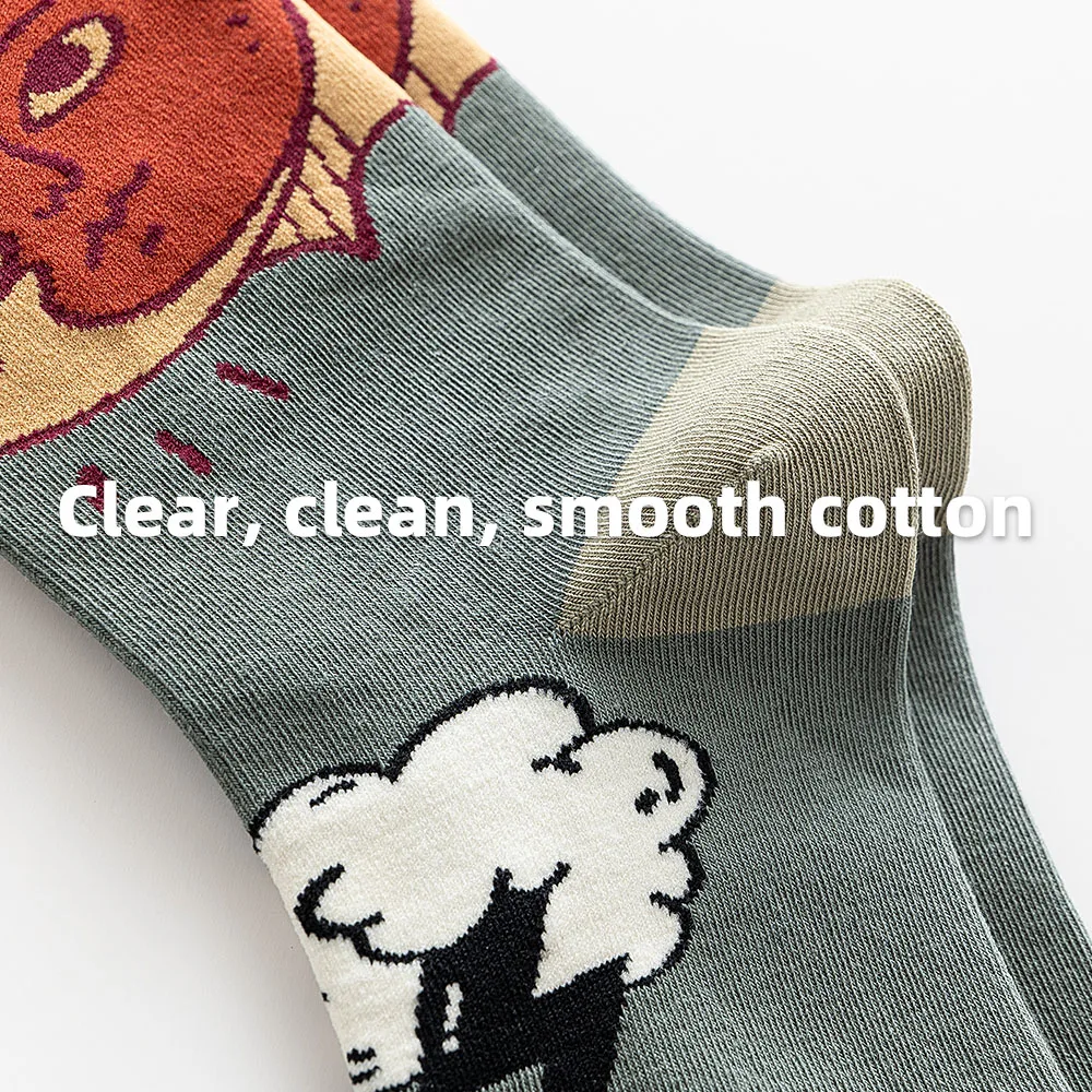 Original Quirky Cat Socks Men's And Women's Cute Europe Ins Tide Socks Cartoon Trend Art Street Skateboarding Mid-tube Socks