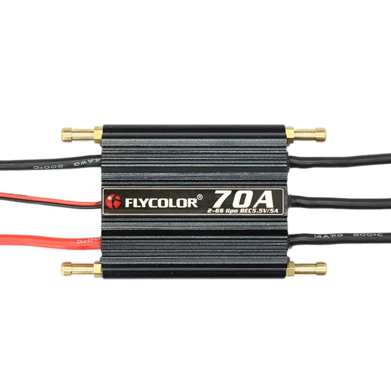 

NEW-Flycolor 70A Brushless ESC For RC Boat 2-6S With 5.5V/5A BEC