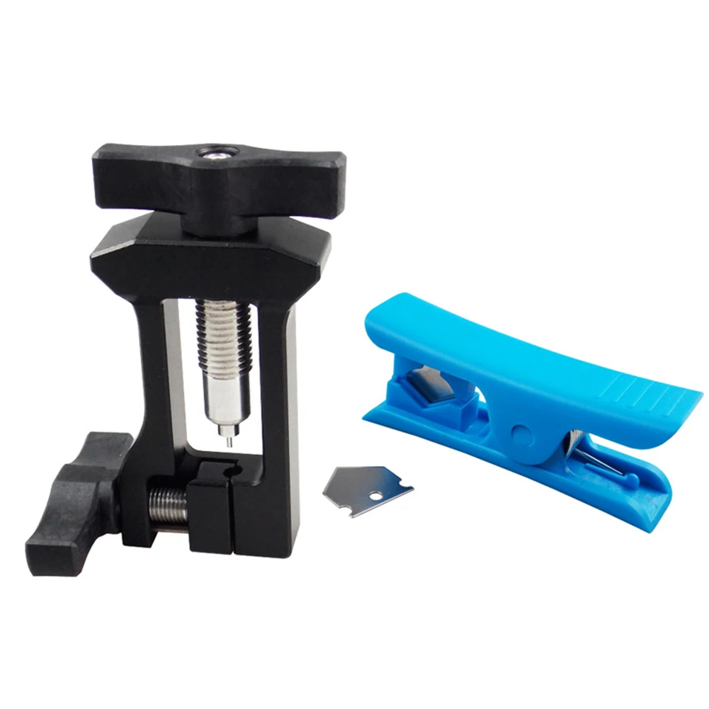 

Insertion Tool Oil Needle Press/Insert Silver&Black 109*55*18mm Aluminum Alloy Banjpinstallation Disc Brake Pipe Cutter