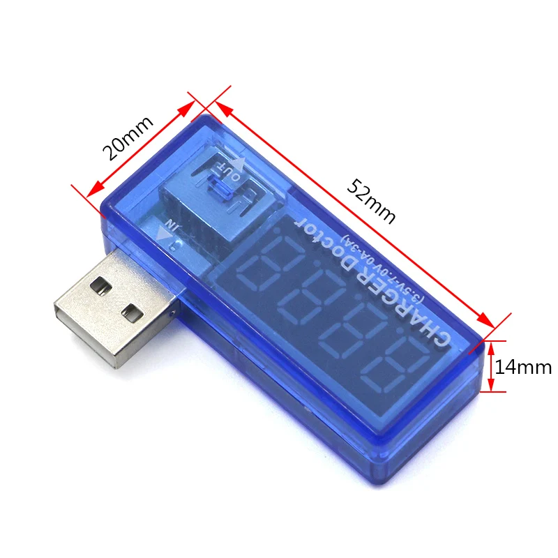 Цифровой USB-тестер напряжения измеритель и силы тока для мобильного телефона с