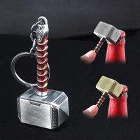 movie mjolnir hammer stormbreaker axe keychain scepter infinity gauntlet weapon pendant keyring for fans jewelry