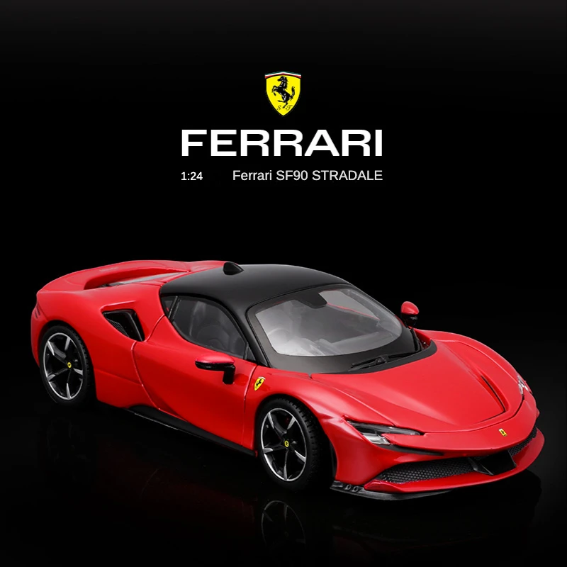 

Супергоночная модель автомобиля Bburago Ferrari SF90 1:24, Enzo Laferrari F12, модель из сплава, украшение, коллекционные игрушки
