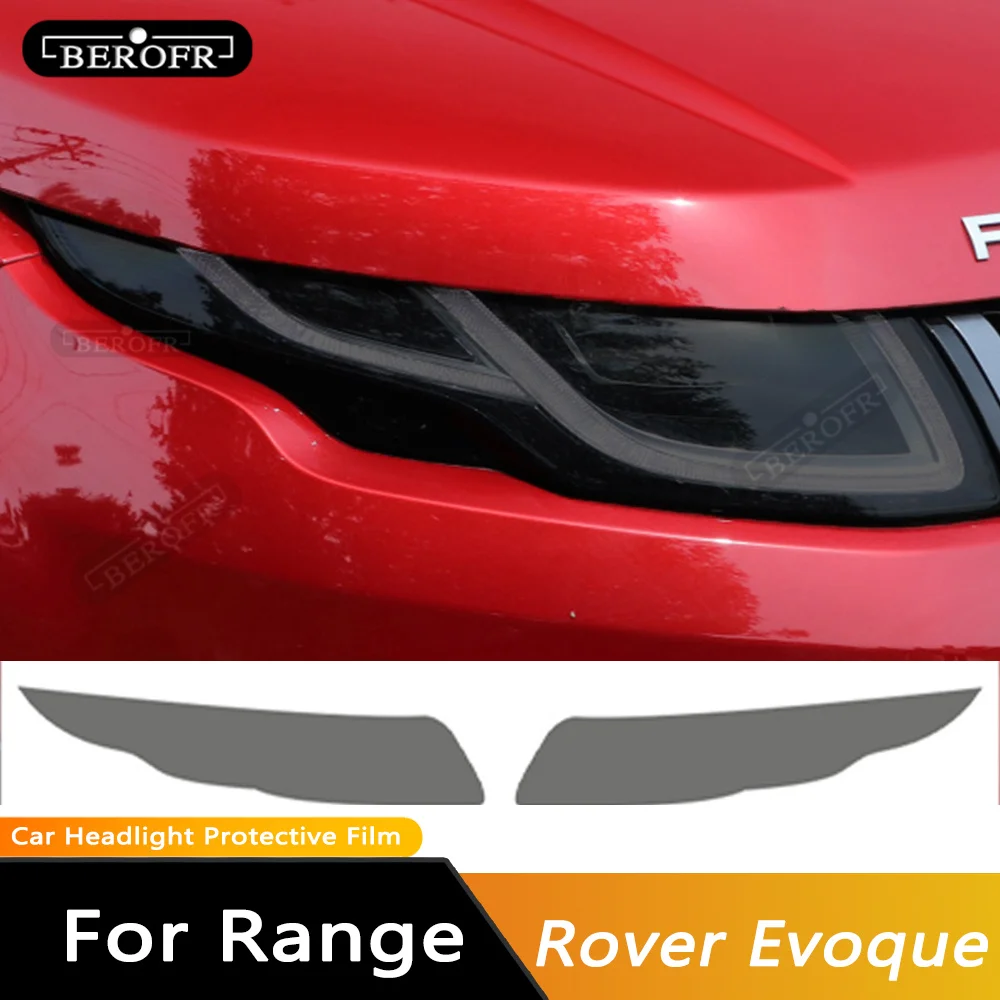 

Car Headlight Protective Film Smoked Black Tint Wrap Vinyl Transparent TPU Sticker For Range Rover Evoque L538 2012-2018 2 Pcs