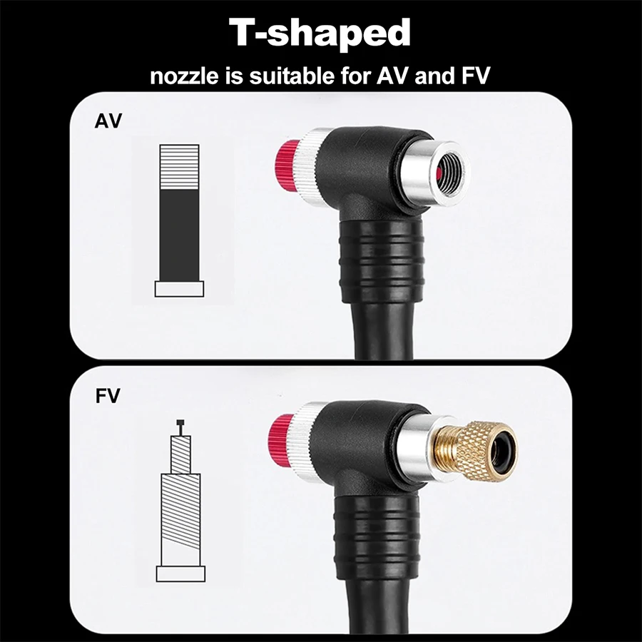 Портативный велосипедный воздушный насос X-TIGER высокого давления PSI с манометром