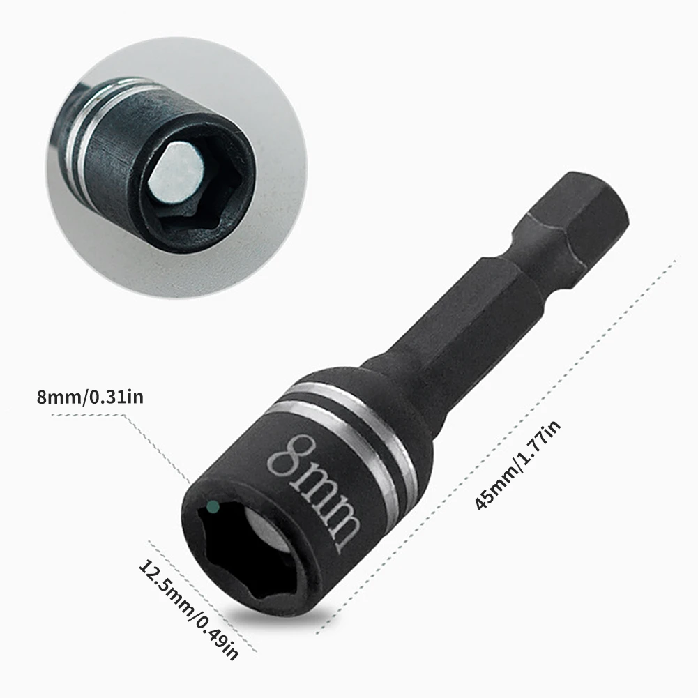 5 шт. адаптер для шестигранного хвостовика 8 х45 мм