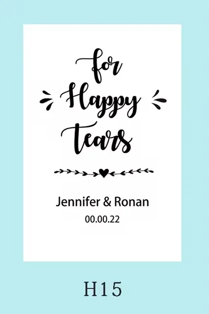 

Персонализированные пакеты для салфеток Happy Tears 25 шт