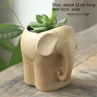 coarse pottery plant potted ceramic meat chassis fired flowerpot lovely cartoon animal ceramic potted flowerpot