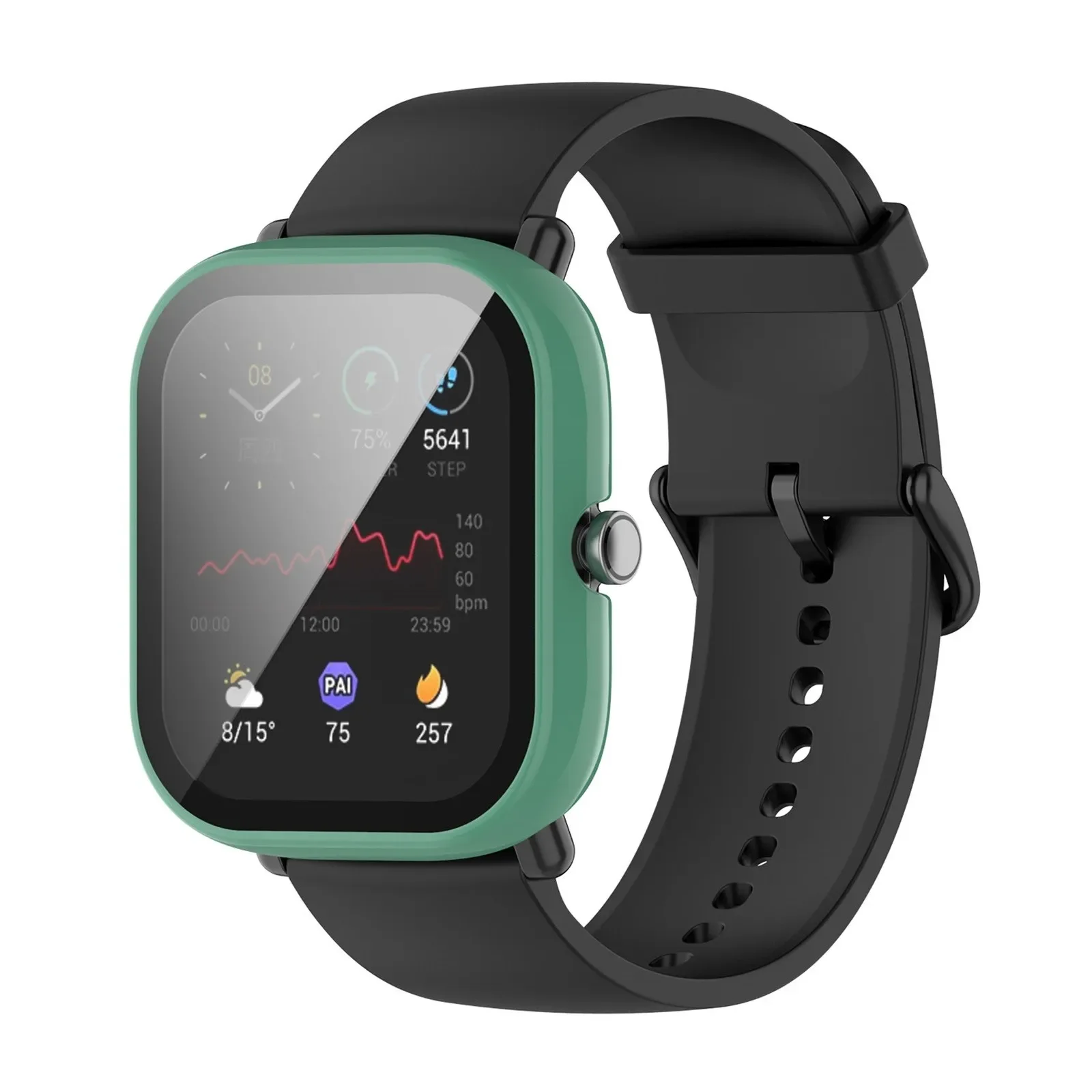 Фото Чехол для Huami Amazfit Gts2mini, защита для часов, Внешняя защита со встроенным закаленным стеклом, Защитная пленка для экрана, Жесткий ПК №1