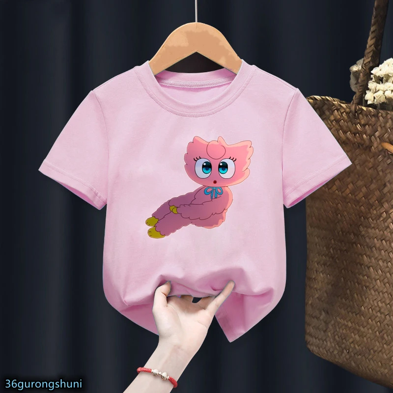 

2022 футболка для девочек, футболка Huggy Wuggy, футболка с рисунком мака для игр, Детская футболка с мультяшным рисунком, футболка для девочек и ма...