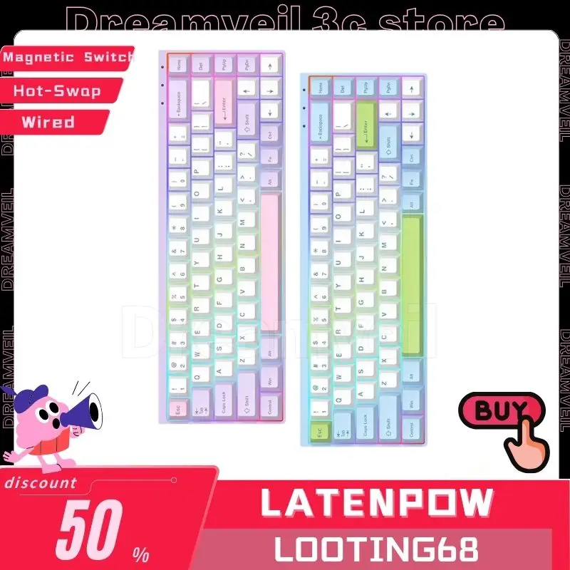 Механическая клавиатура Latenpow Looting68 с магнитным переключателем