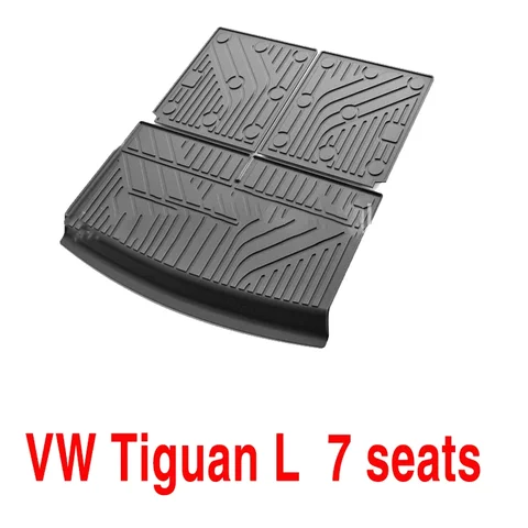 Коврик для багажника автомобиля для Volkswagen VW Tiguan L Allspace 2017 ~ 2023, 7 мест, Легкая очистка, Автомобильный задний коврик для груза, коврики для багажника, автомобильные аксессуары