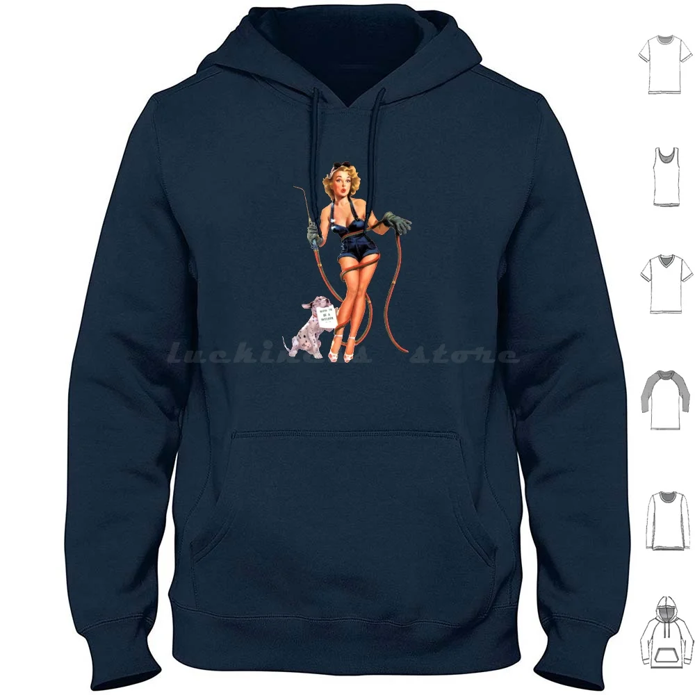 

Vintage Sexy Pinup Girl Hoodie cotton Long Sleeve Vintage Sexy Pinup Girl Up Pinups Welding Blue Collar Mechanic