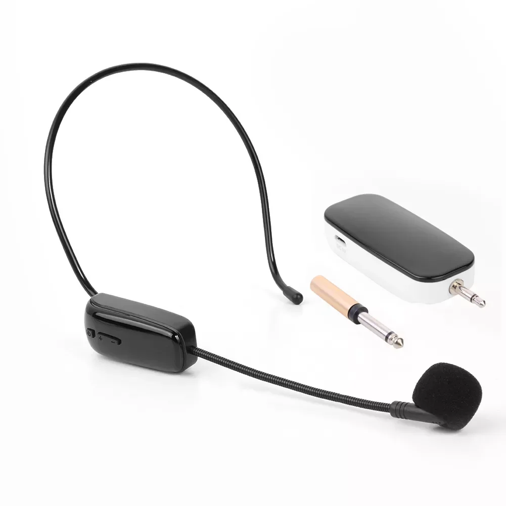 

Portable Wireless UHF Mic -Mounted Microphone with Receiver for Teaching Earphone Headphone Accessories
