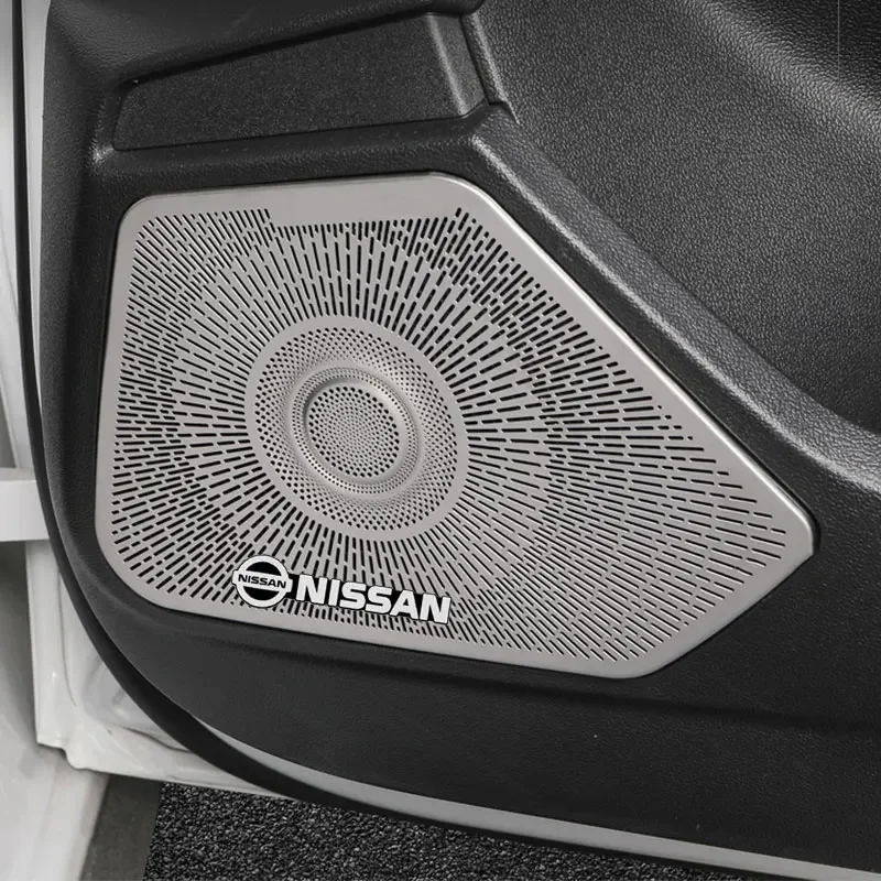 Наклейки на автомобильные динамики (24 шт.) для декора салона, с логотипом Nissan: Note, Juke, Sentra, X-trail, Navara, Micra, Leaf, Almera. Новинка. (art.: 3920d4bebed54) - 3920d4bebed54