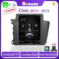 android 11 car radio for honda civic 2012 2015 multimidia video player navigation gps 4g wifi carplay audio stereo 2din 9 7 dvd