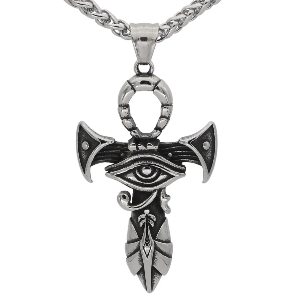 

Stainless Steel Egyptian The Eye of Horus Sword Necklace