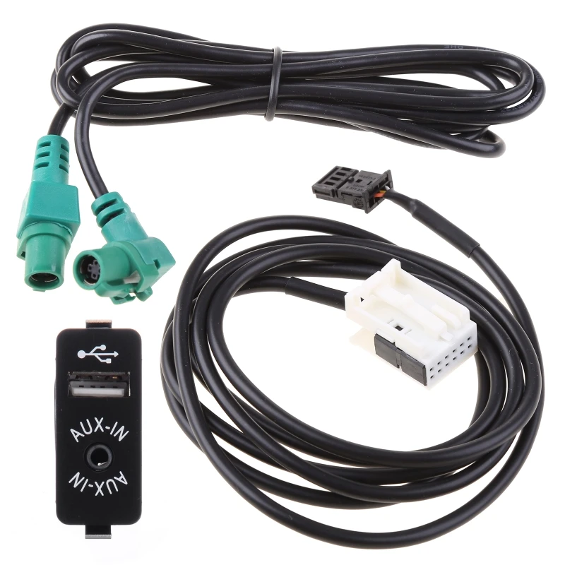 

652F для E60 E61 E63 E64 E87 E90 E70 F25 автомобильный аудиокабель AUX-in USB разъем переключатель кабельный жгут провод прочный