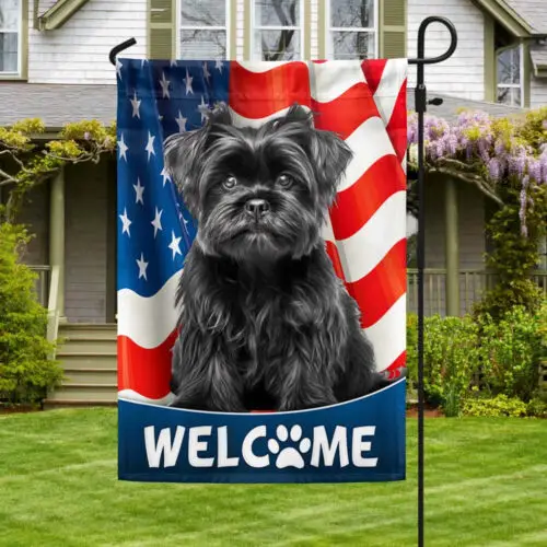 Флаг для сада Affenpinscher Dog 4 июля