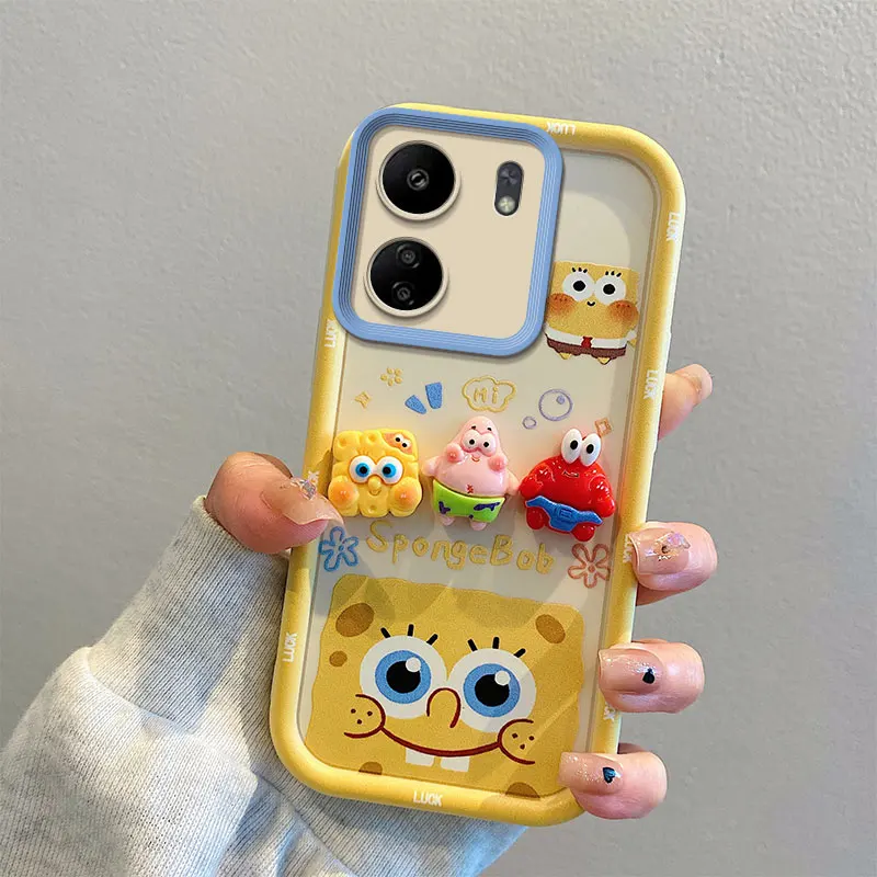 Для Xiaomi Redmi 9A 9AT 9C 10 10A 10C 11A 12 12C 13 13C 14C 14R мультфильм Губка Боб Патрик Стар игрушечный